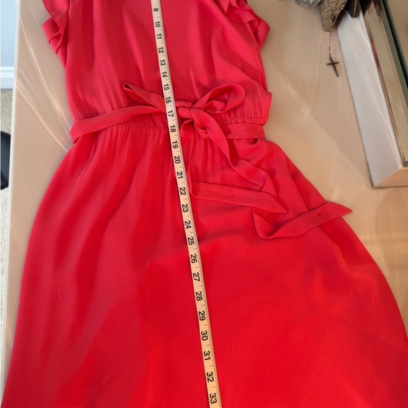 LOFT Pink Sheath Mini Dress with Flutter Sleeves - Picture 12 of 12